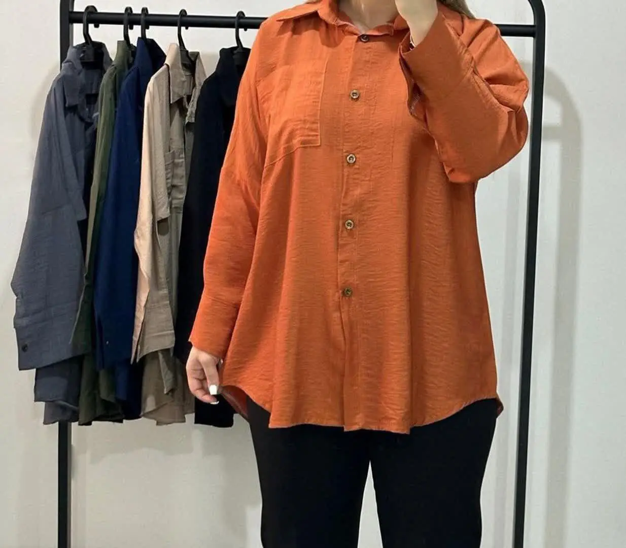 نام: شومیز مانتویی تک جیب
