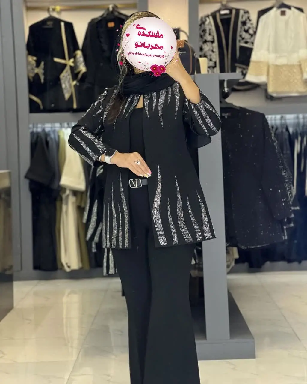 👚نام: کت یقه گرد نگین آتشی
