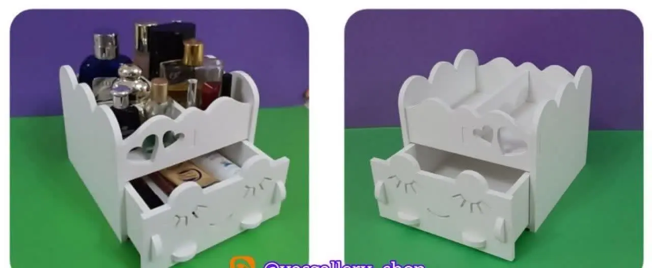 ✳️ شلف لوازم آرایشی رومیزی طرح چشم
