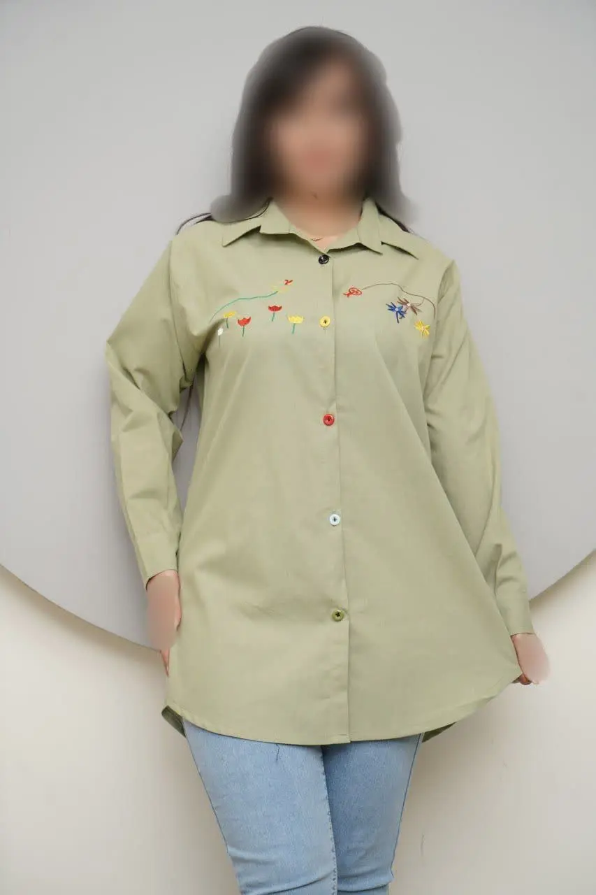 شومیز کتان کنفی
