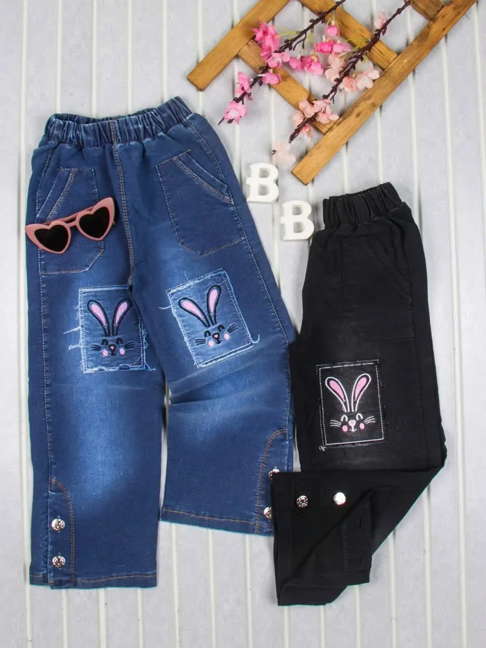 👖شلوار تیکه دوزی خرگوش 🐰🐰🐰