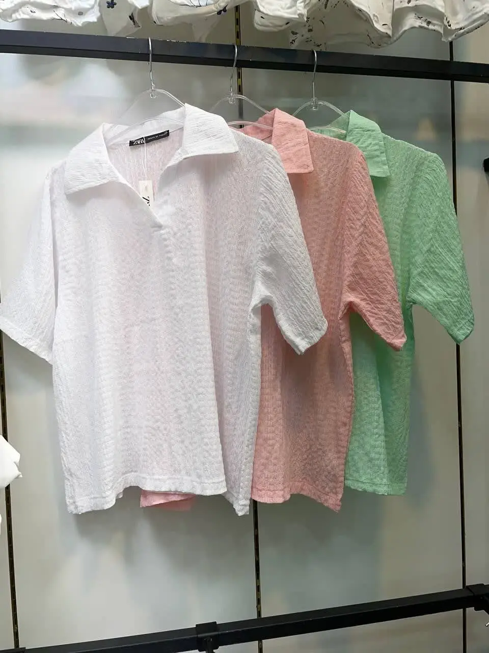 🌼بلوز خارجی Zara,یقه دار
