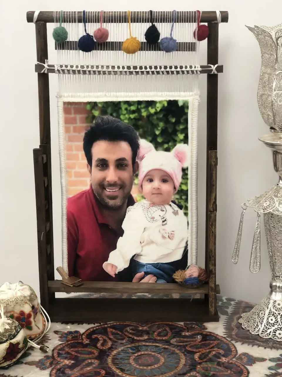 #تابلوفرش همراه دار قالی😍
