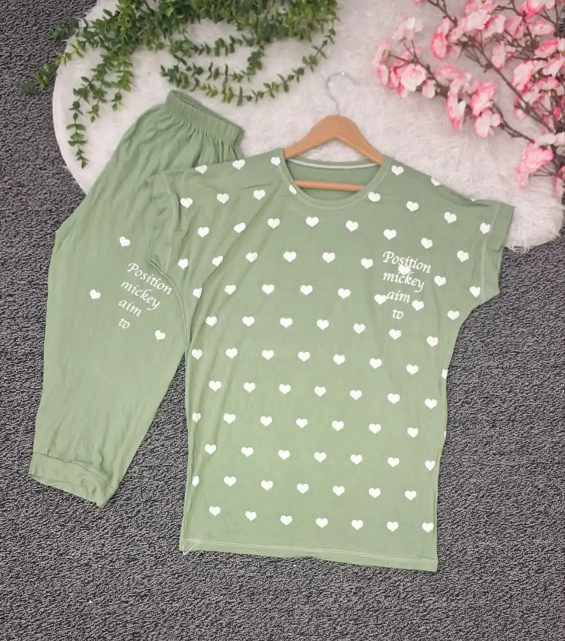 🖋نام: ست تیشرت شلوارک قلبی
