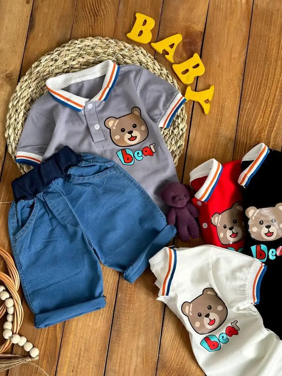 💞ست جذاب مجلسی خرسی یقه دار 💞
