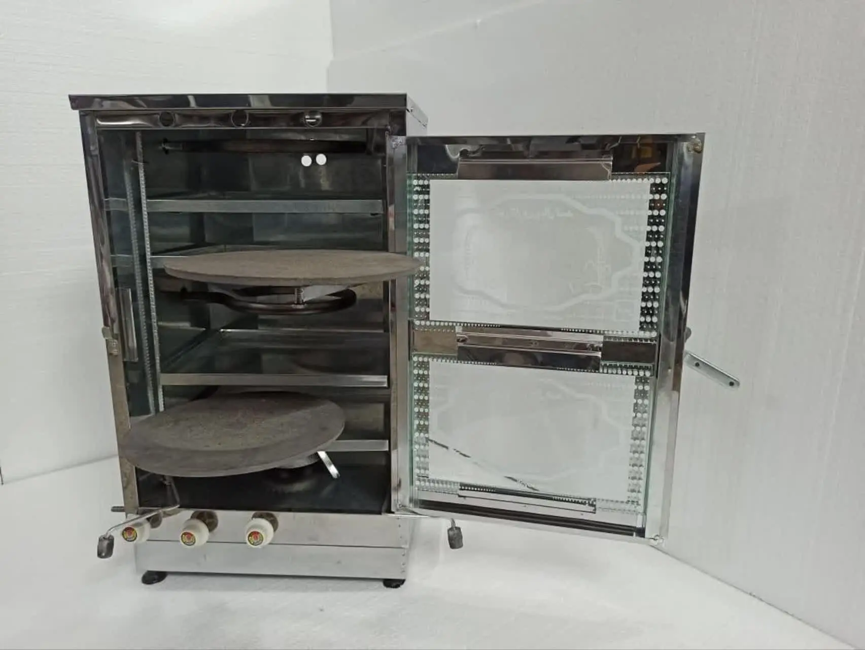 🟢 تنور گازی استیل ۲ طبقه 
