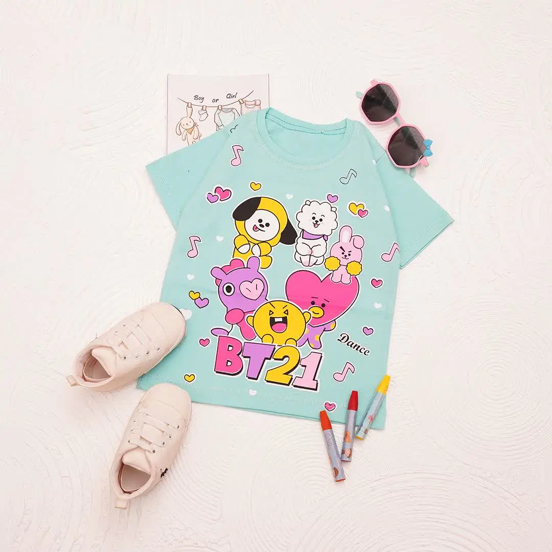 تیشرت نخ پنبه‌ای دخترانه کد ۶۰۲۵۶۸
