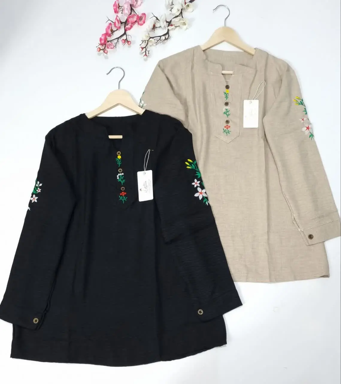 🔹 #تونیک زنانه یقه وی 
