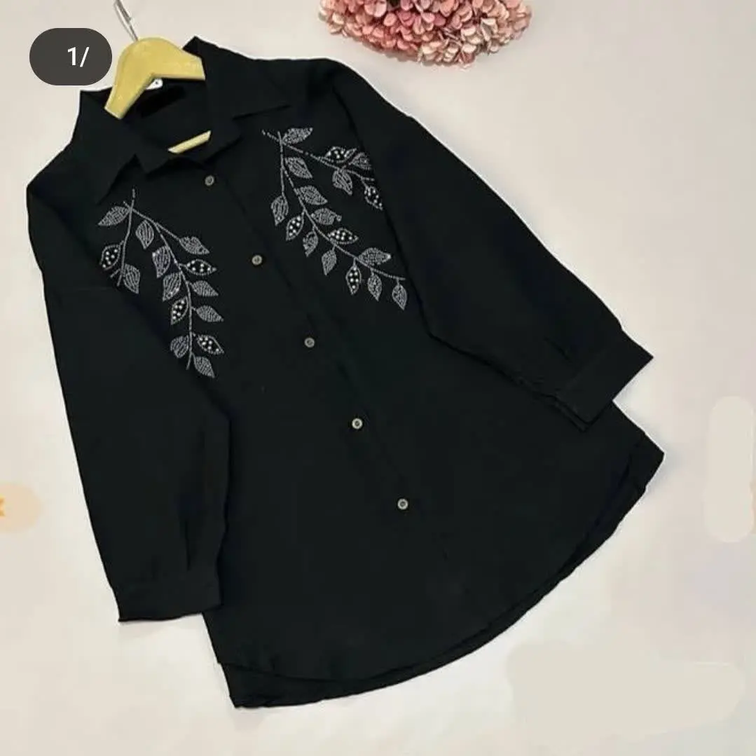 تونیک جلو دکمه خور طرح برگ 😍
