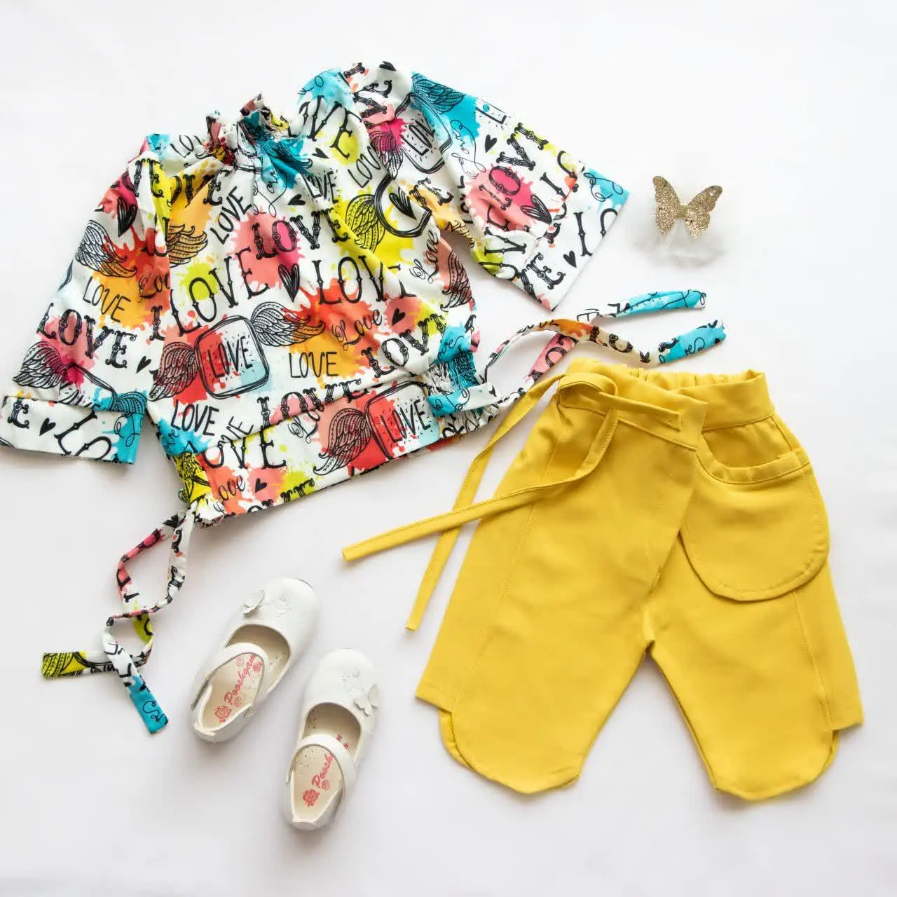 ❤️کراپ شلوار طرح دار هاوایی
