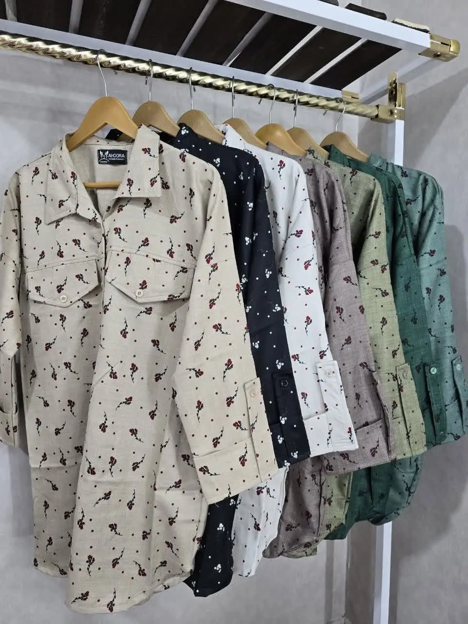 شومیز طرح گل ریز