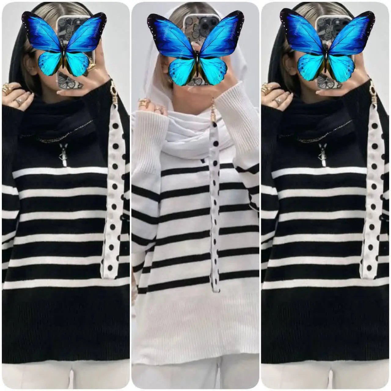 نام: بلوز بافت پرطرفدار پینترستی زیپی
