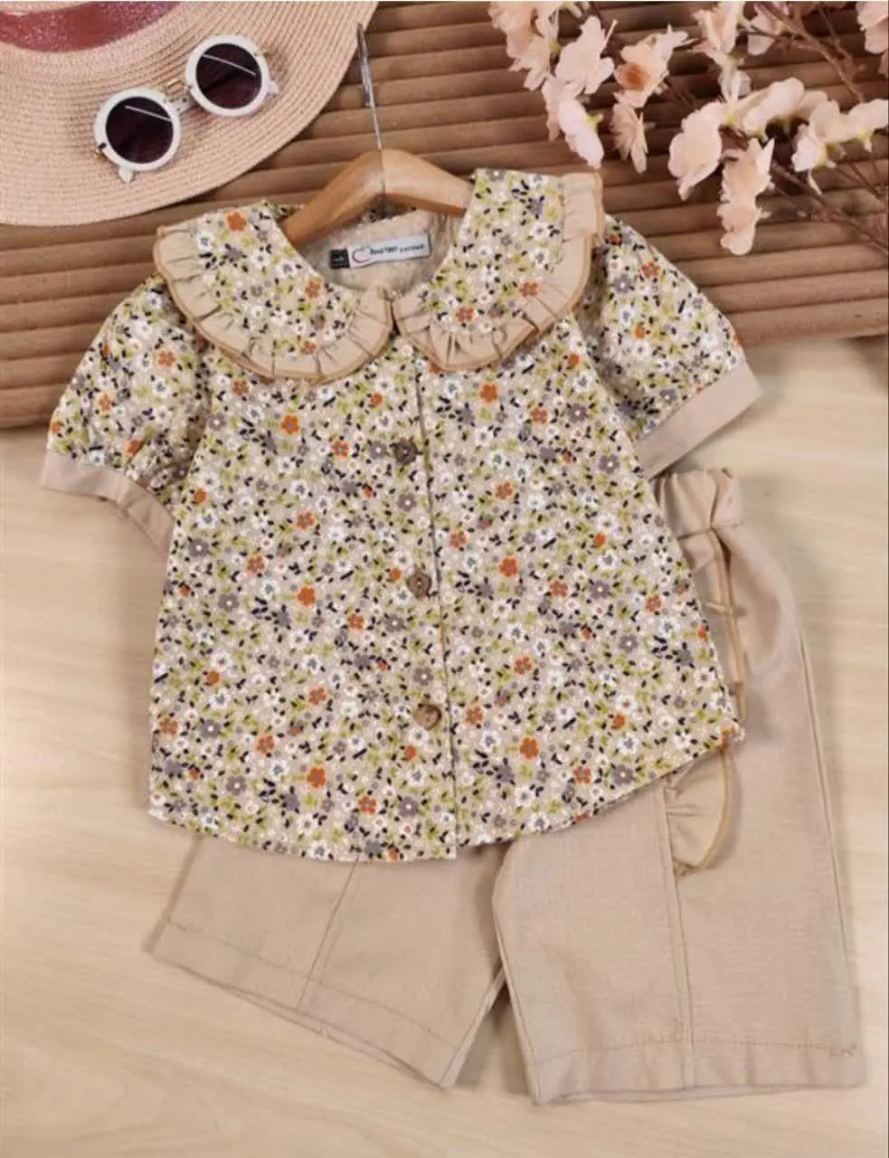 شومیز و شلوارک تمام چاپ گلریز
