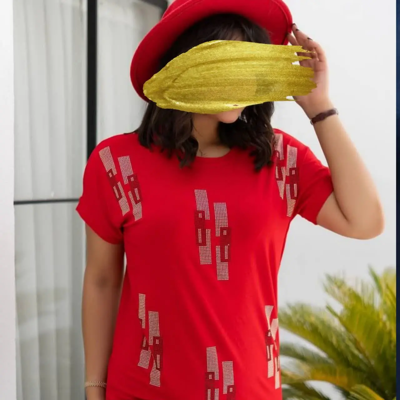 تیشرت نگین کوب زنانه 🥰
