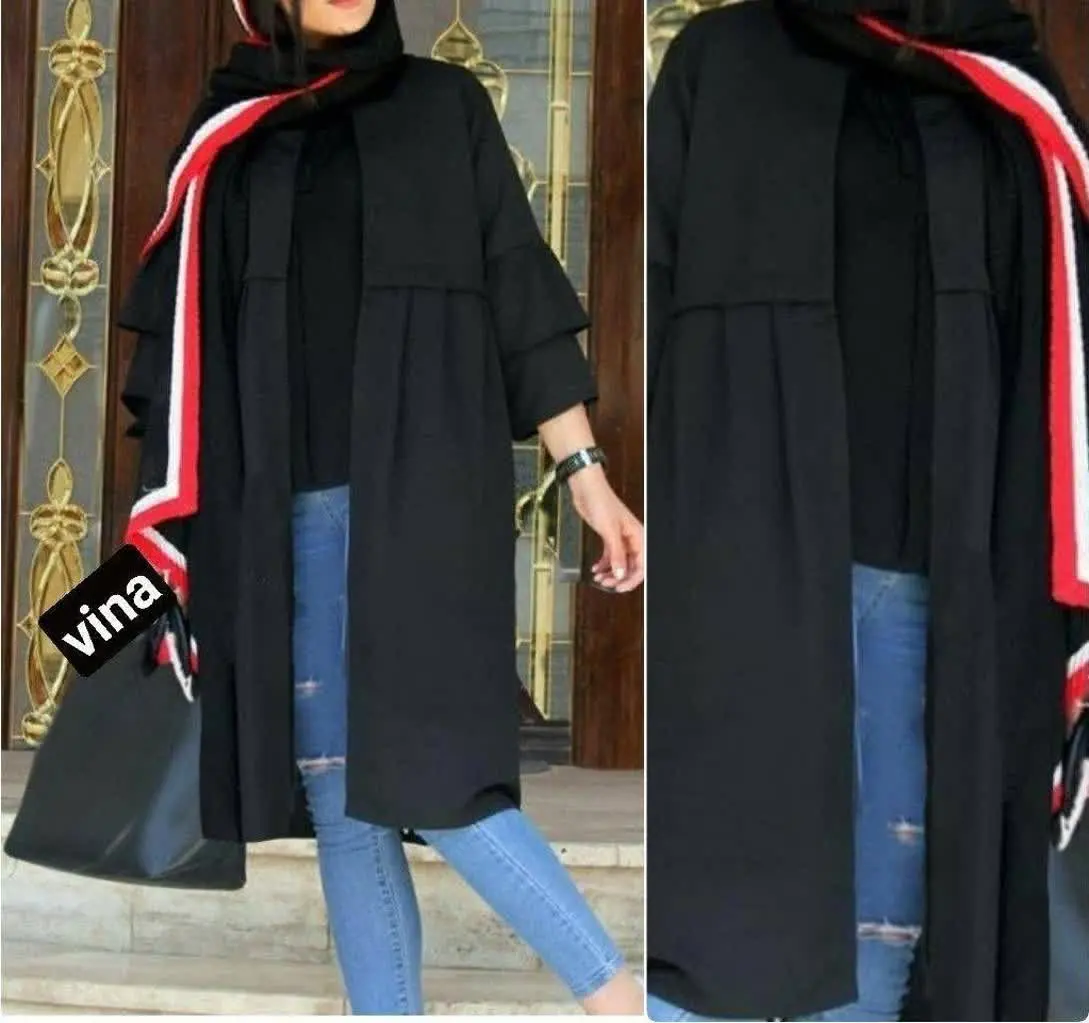 👌مانتو مدل آستین طبقه‌ای
