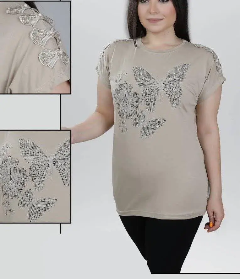 🌼بلوز طرح گل و پروانه
