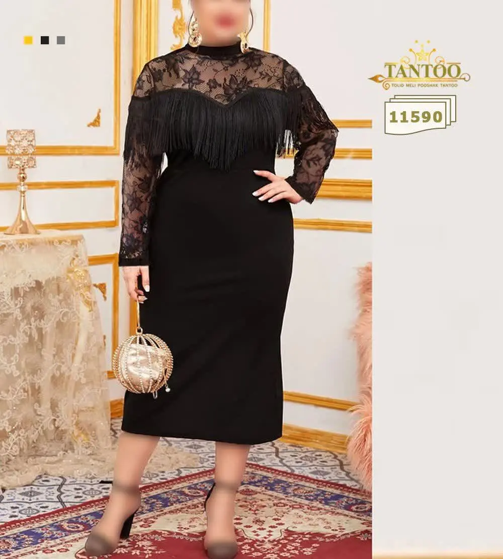 پیراهن مجلسی ریشه دارسایزبزرگ