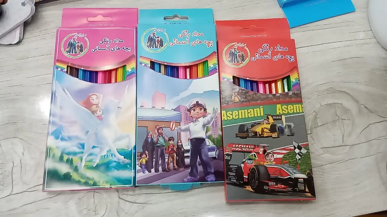 🌟مداد رنگی ۱۲ رنگ بلند پلیمری
