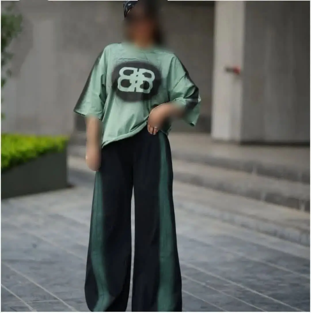 ست تیشرت باکسی و شلوار بگ