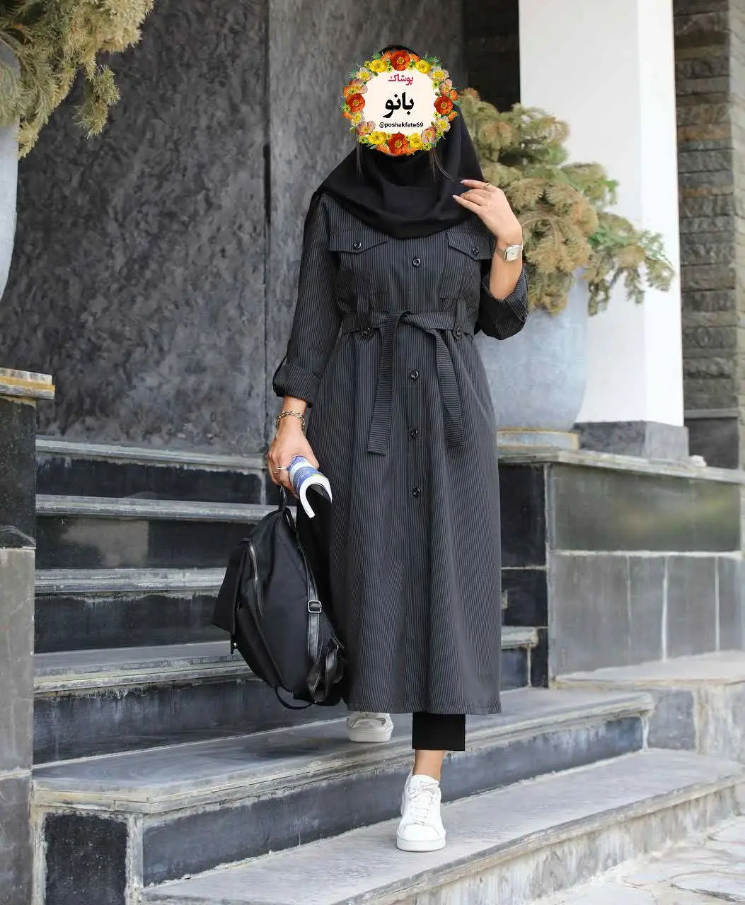 🔶️مانتو دیپلمات - ترکیبی
