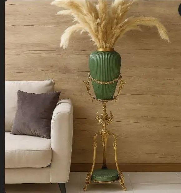 گلدان کنار سالنی برنزی پایه ایفل
