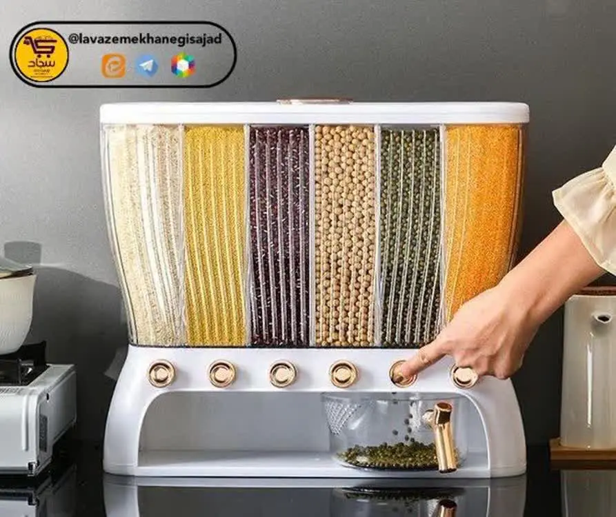 🖊باکس جا حبوبات ۶خانه باریک
