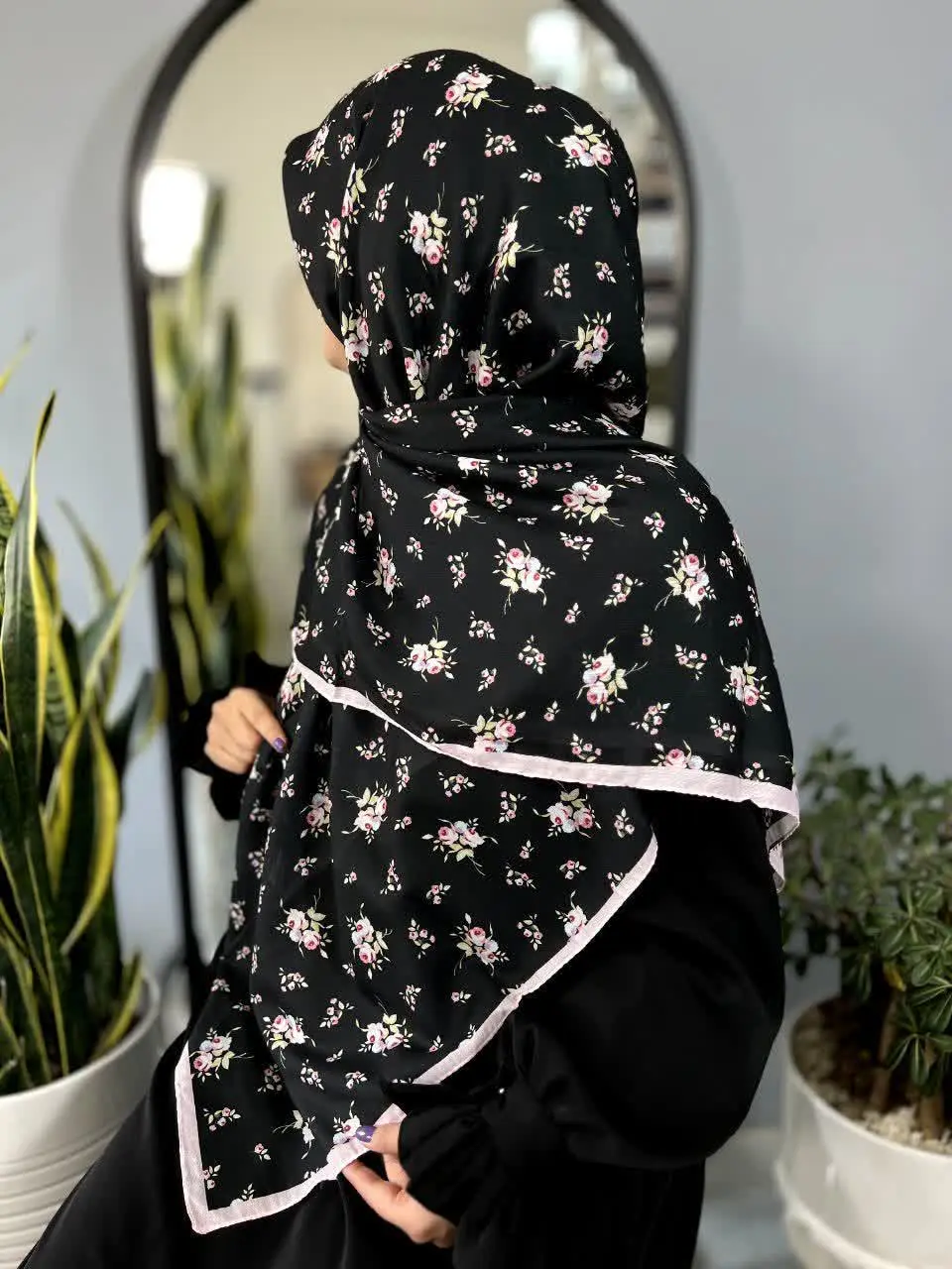 روسری طرح غنچه منگوله دار🌹
