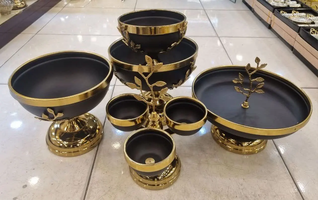 📌سرویس ۵ پارچه برگ گندم درجه ۱ گل برنجی 😍👆
