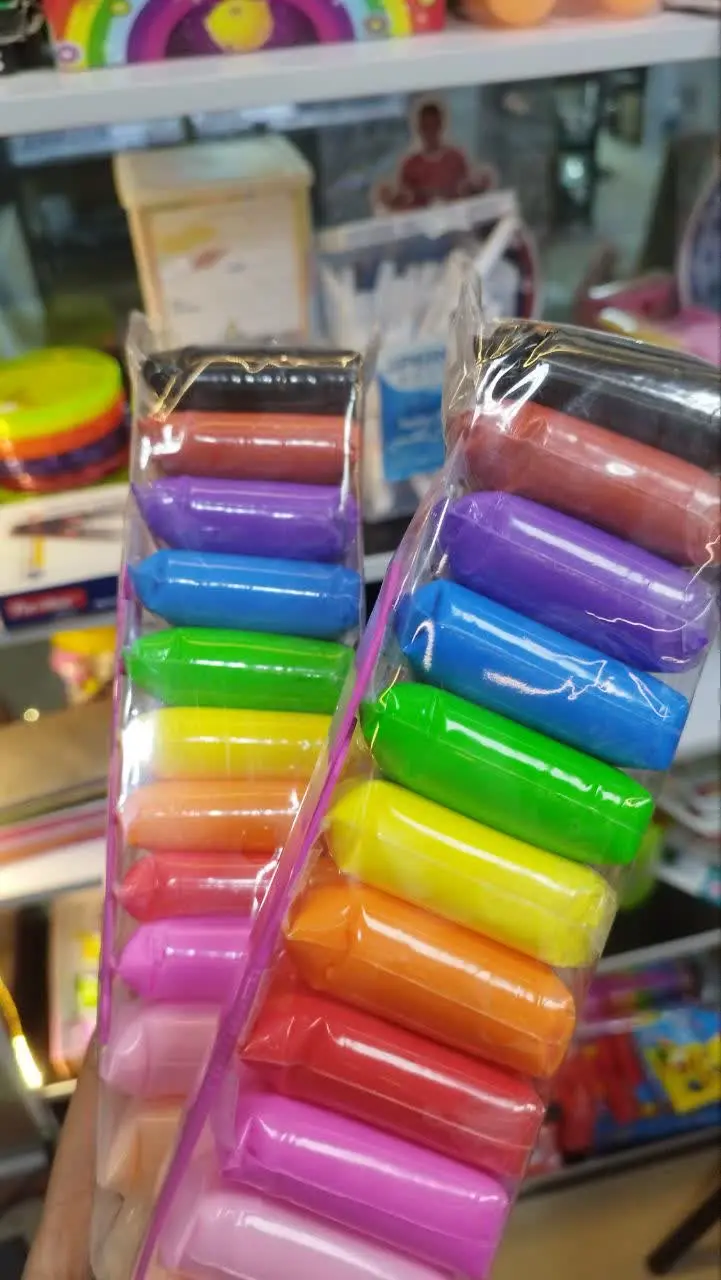 خمیر کلی ۱۲ رنگ🌈👀
