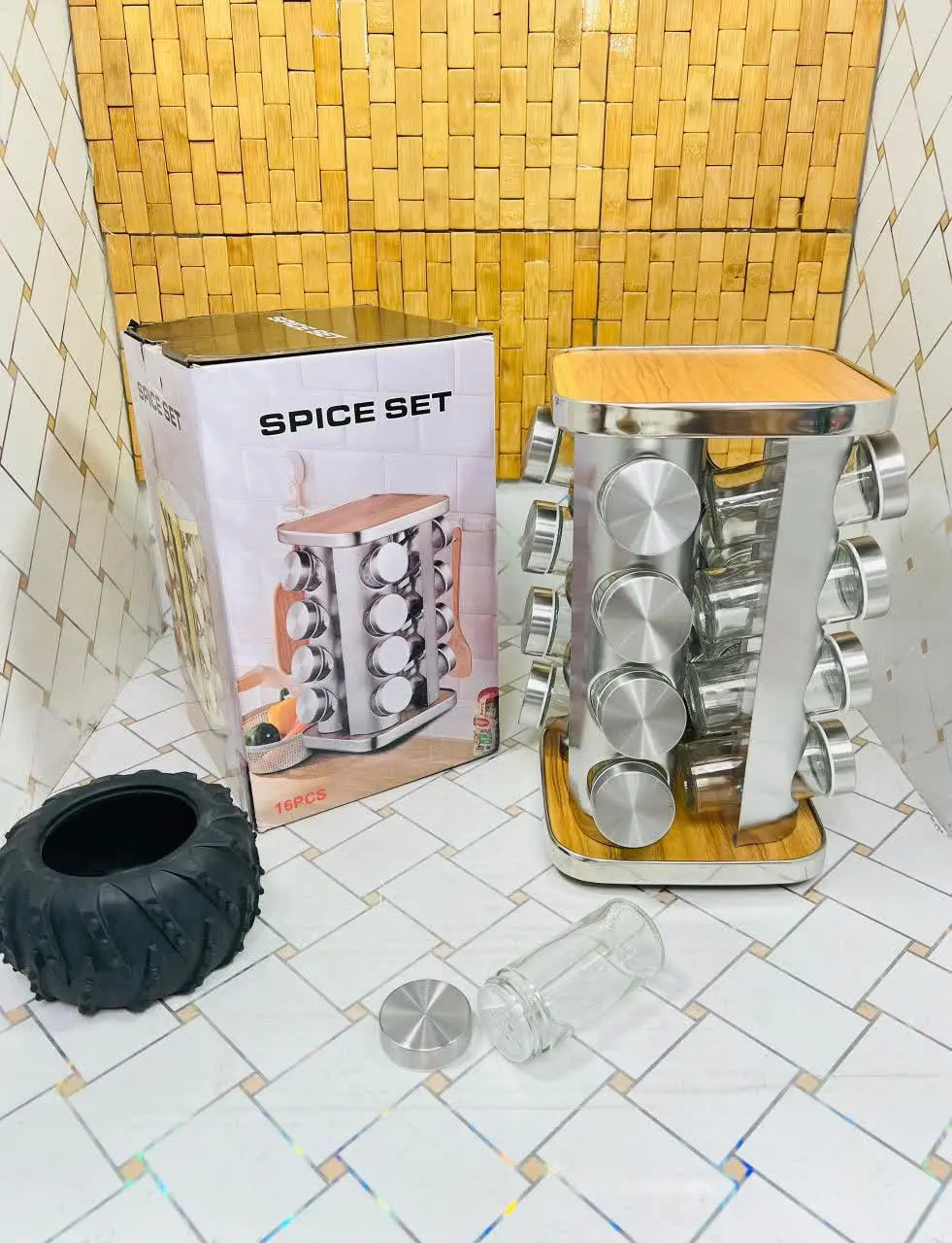 📌 جا ادویه ۱۶عددی چرخشی
