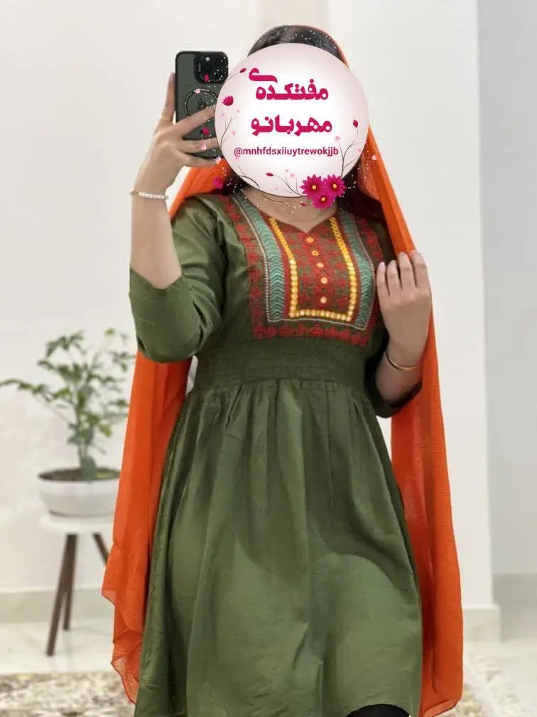 تونیک یقه گلدوزی
