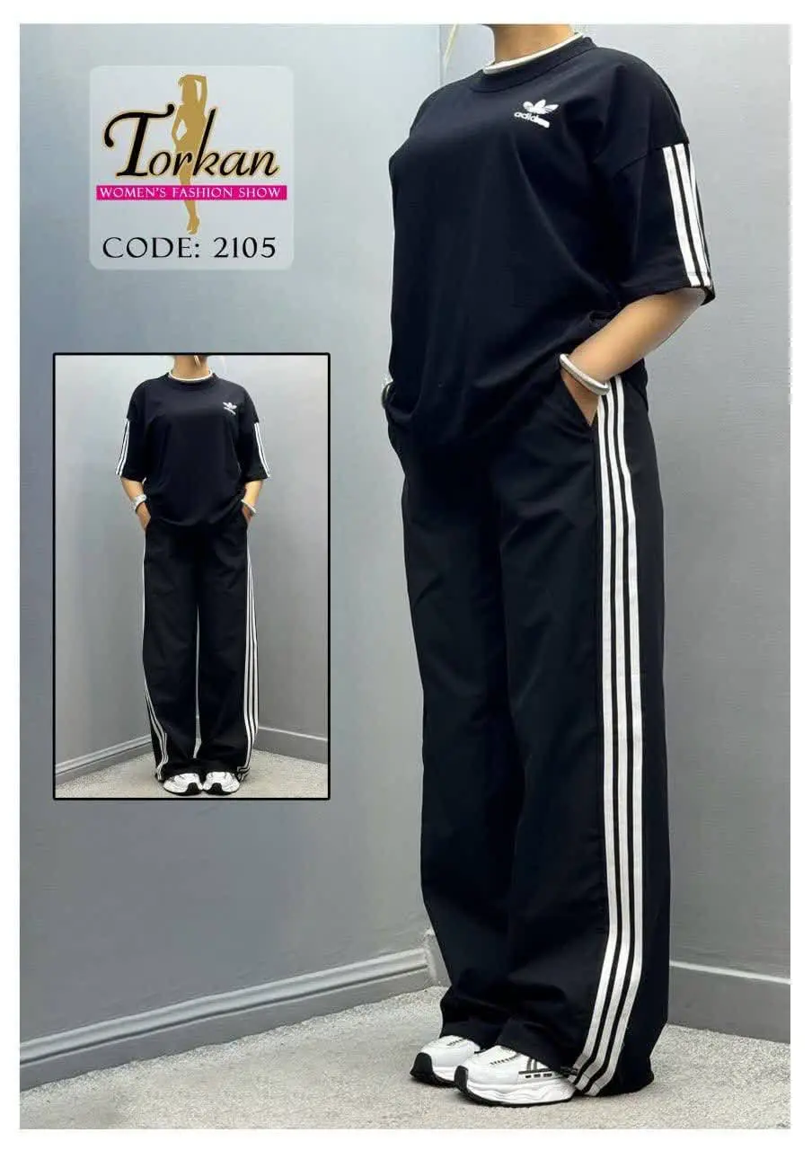 ست تیشرت شلوار بگ آدیداس ❤️❤️
