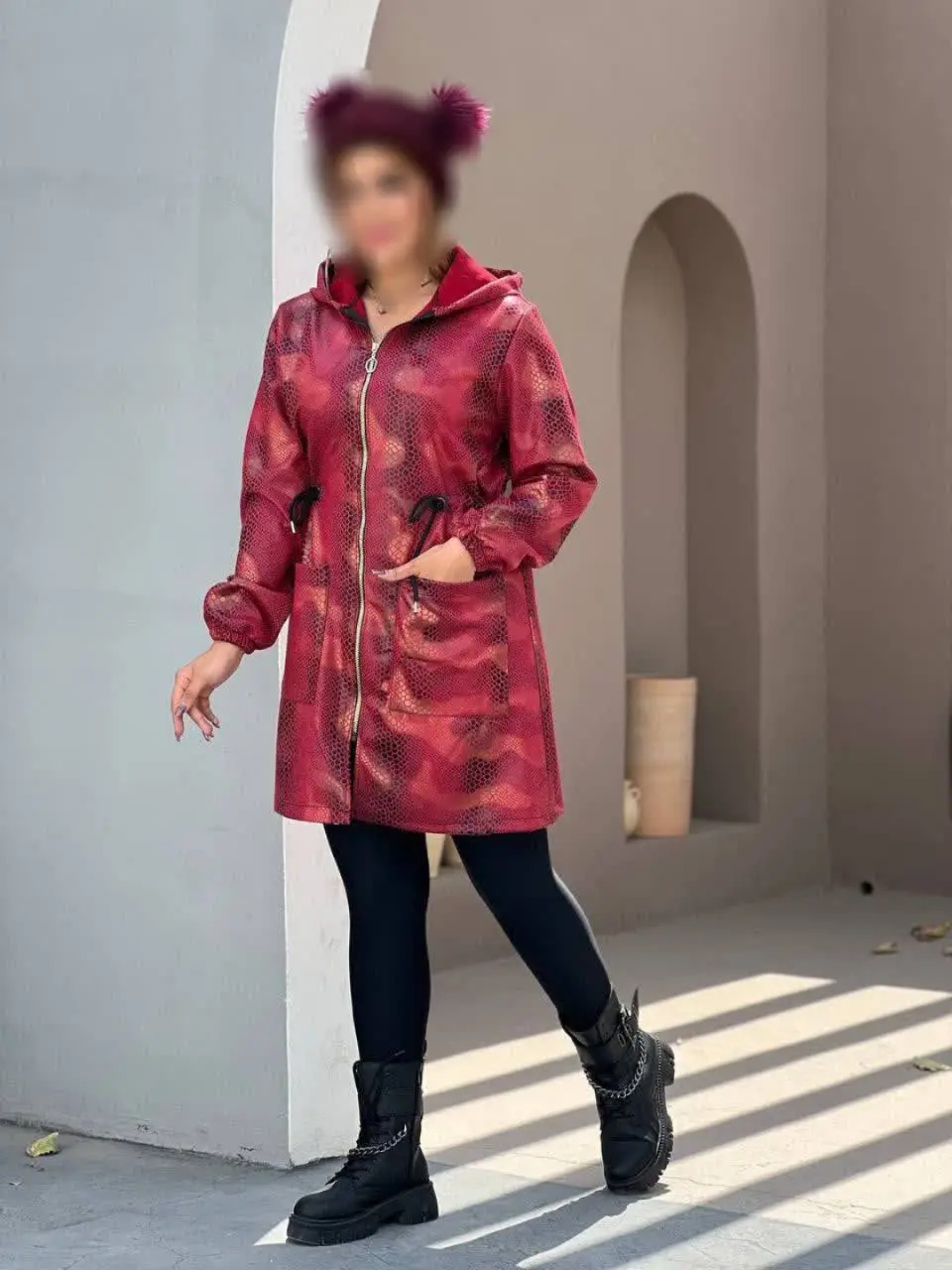 مانتو پاییزه طرح دار ۲۹
