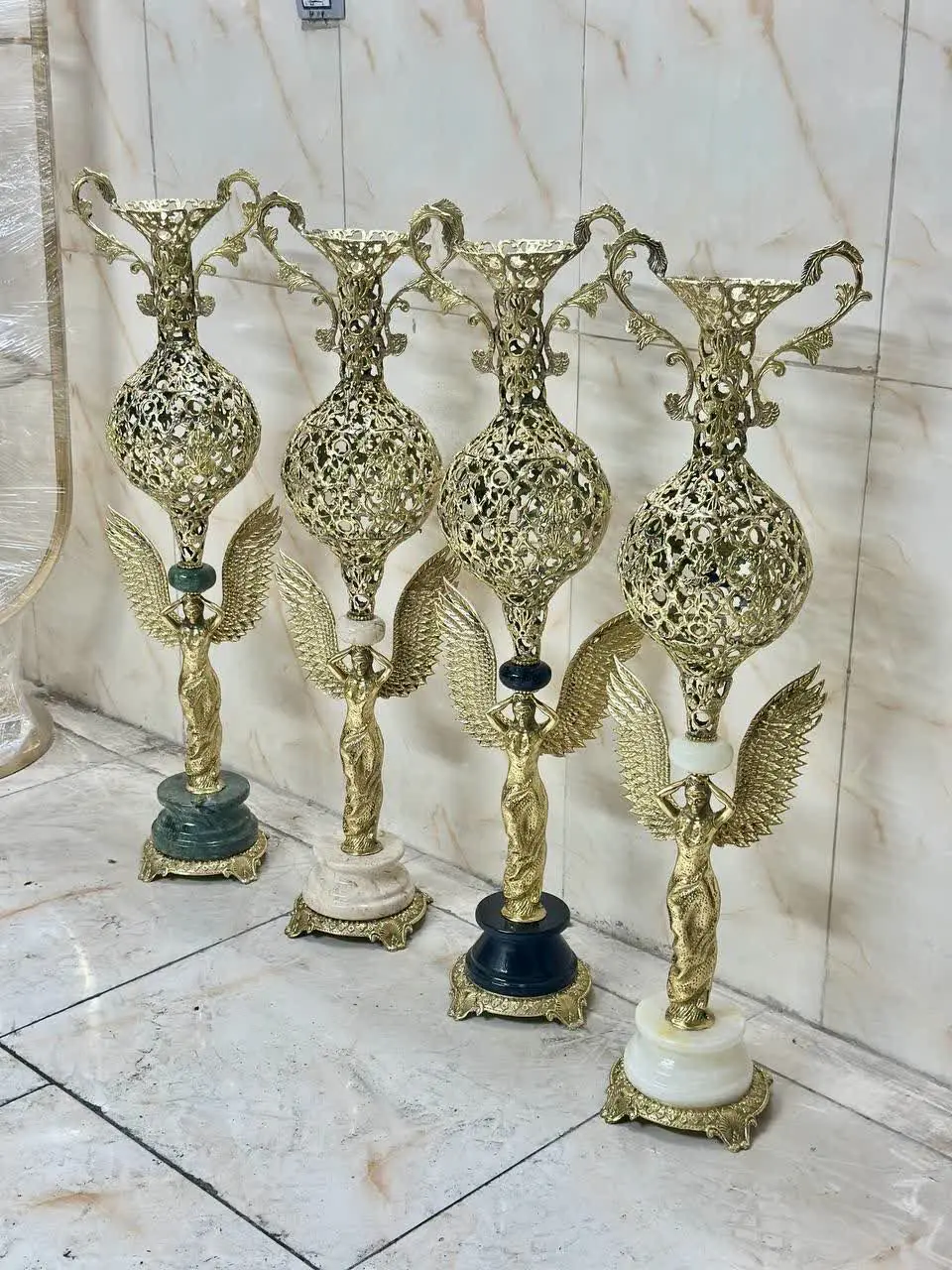 گلدان توری بانو بالدار پایه...