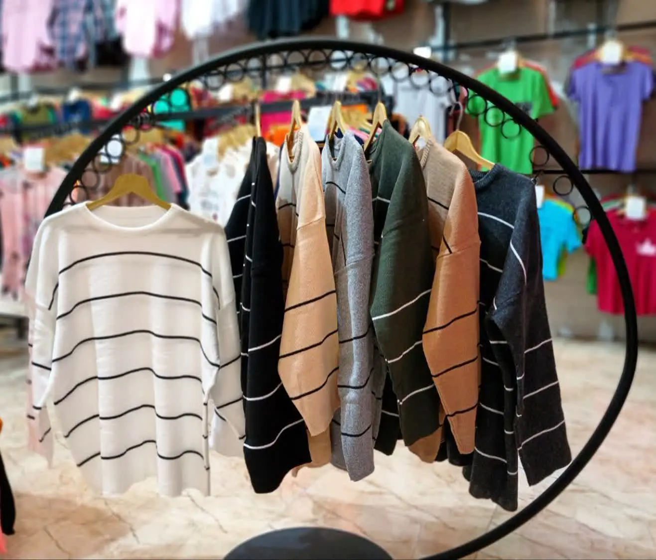 بلوز بافت لش خطی 
