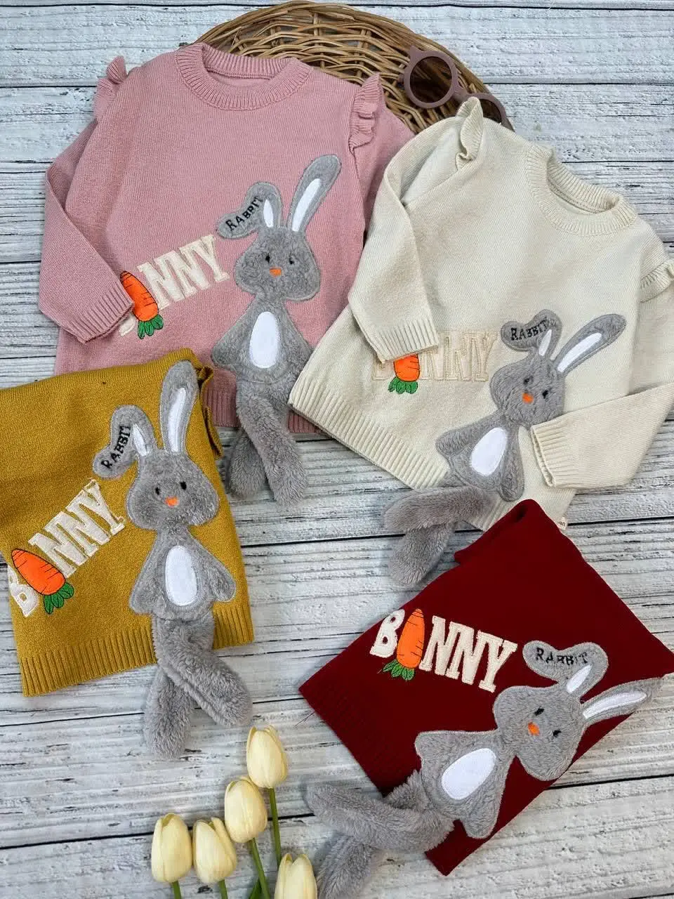 بلوز بافت گپ طرح خرگوش بانی نوزادی و کودک کد ۱۲۱۰۰۹ 
