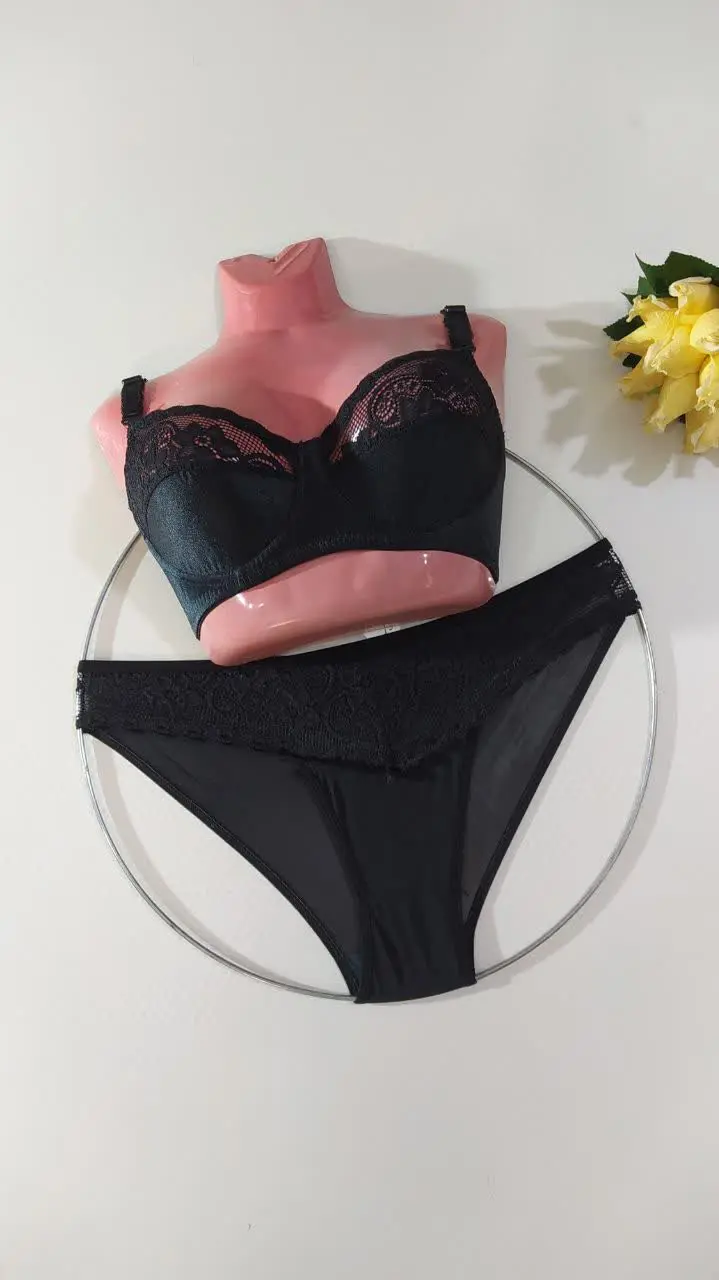 #ست زیر نخ ساتن و گیپور
