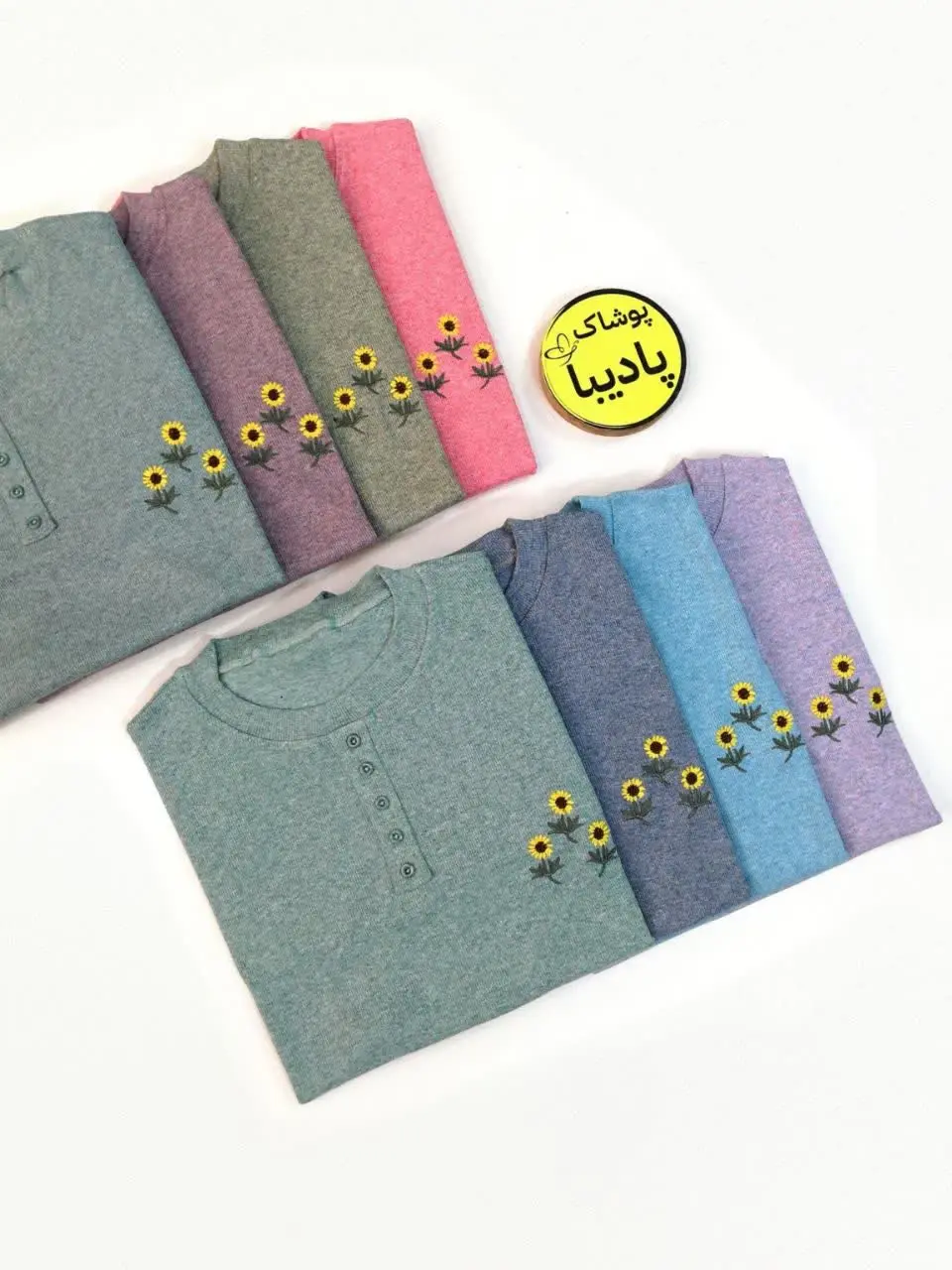 💎تیشرت نخ کبریتی کرم بالا د...