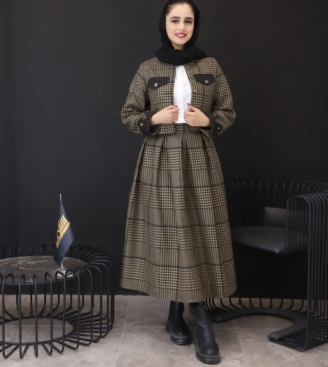 👚نام: کت دامن نیلوفر