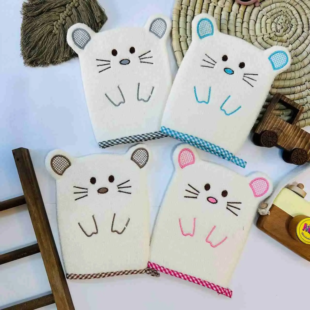 لیف عروسکی طرح موش نوزادی و کودک کد ۳۳۵۰۱ 
