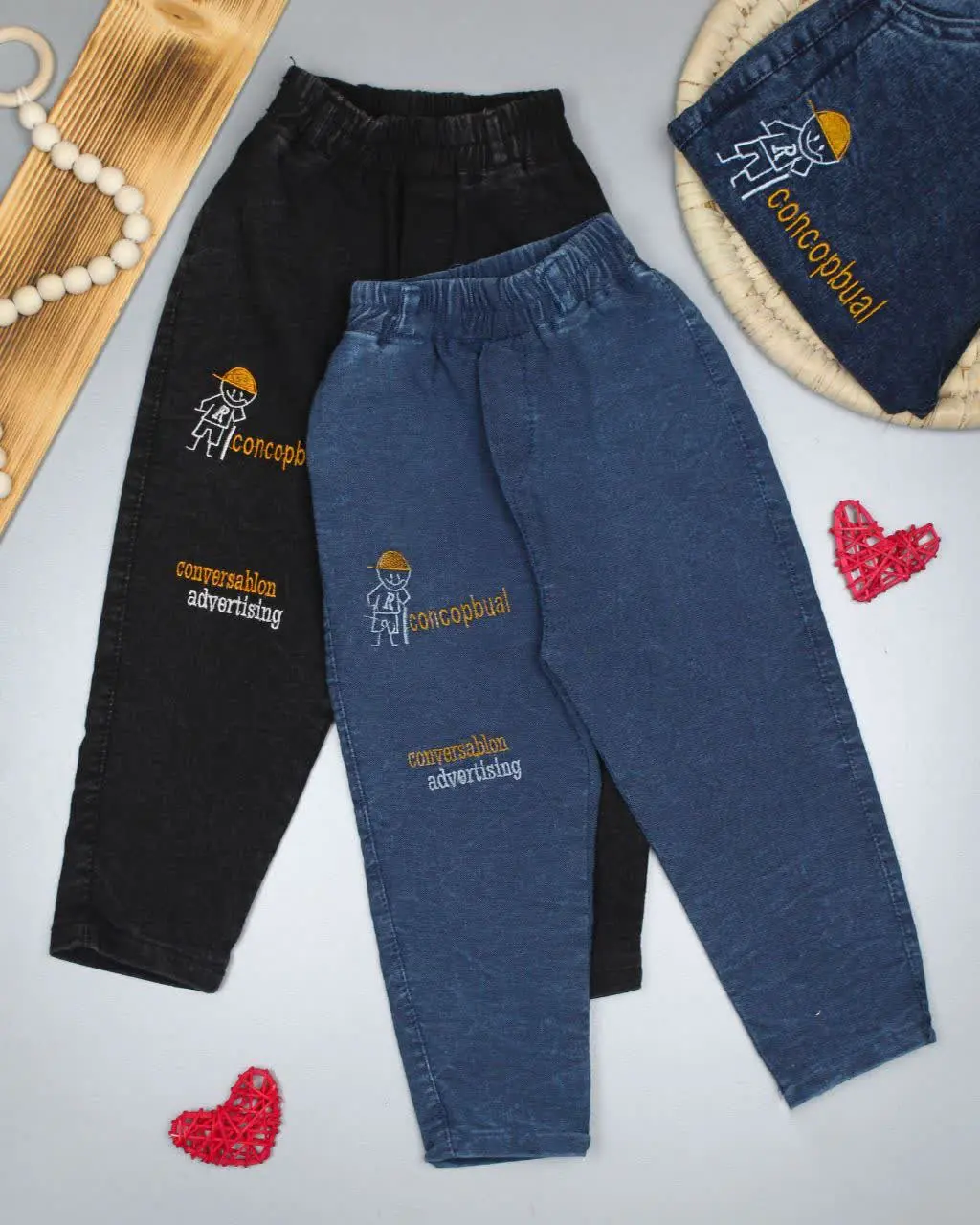 ✅ شلوار نیل گلدوزی ✅