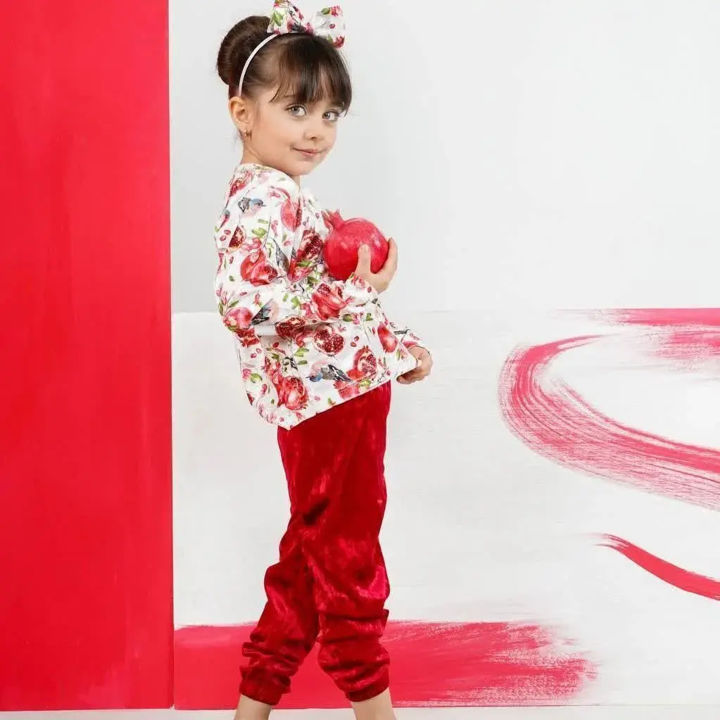 ست کراپ شلوار مدل انار
