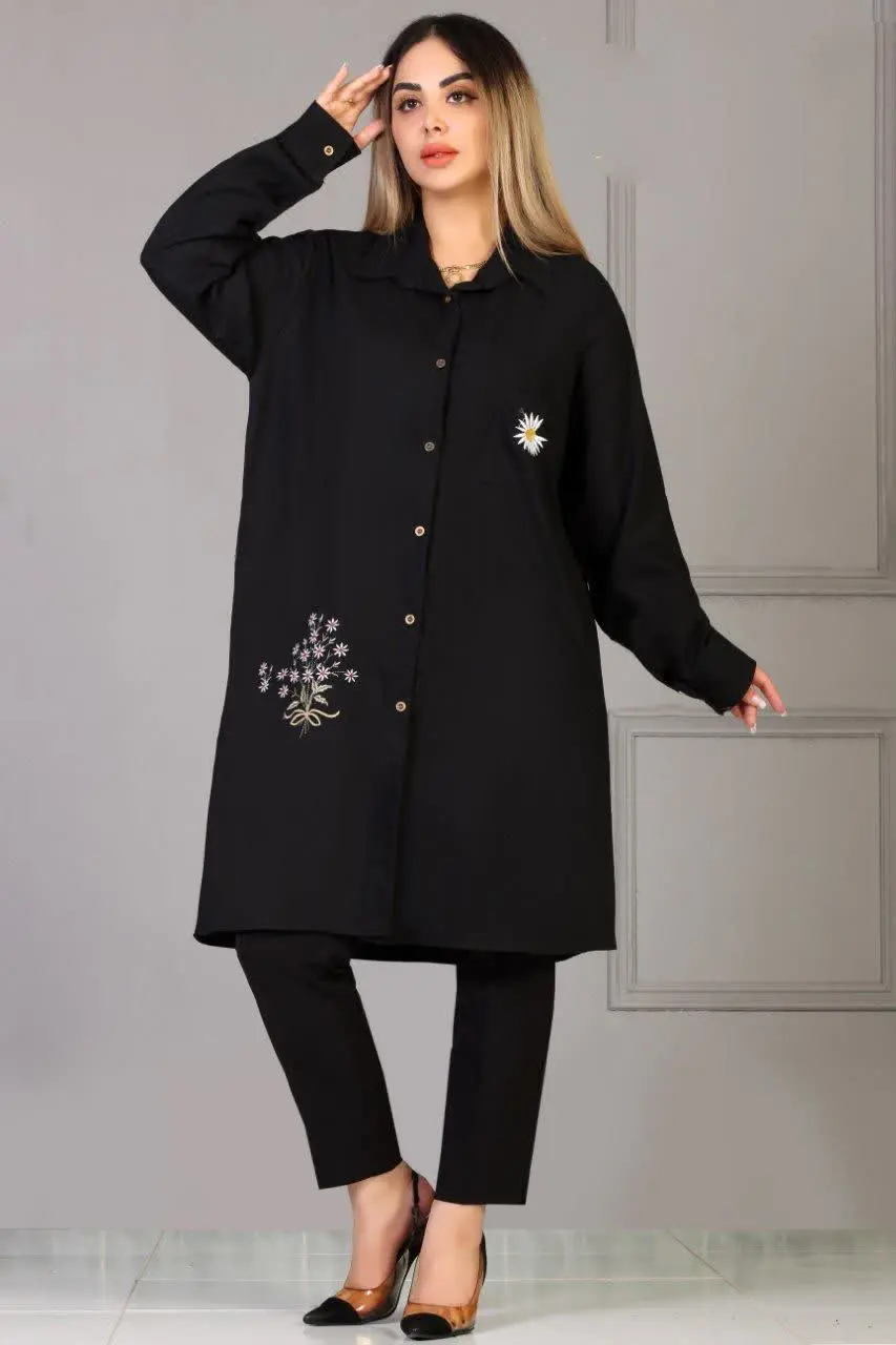 شومیز سایز بزرگ گلدوزی
