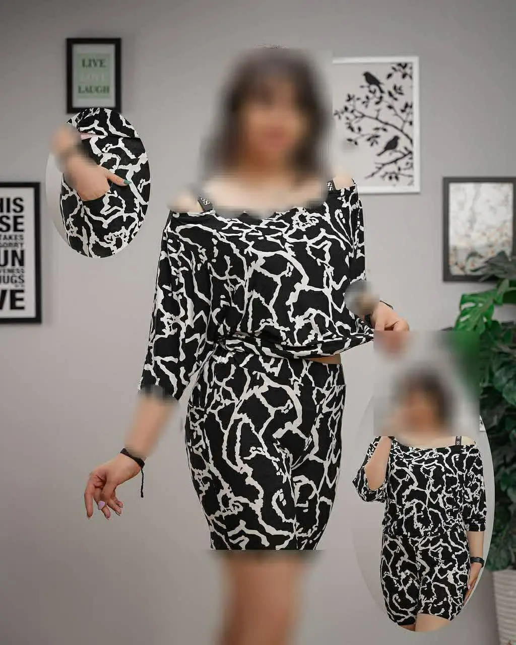 🖋نام: ست بلوز شورتک رعدوبرق ۲
