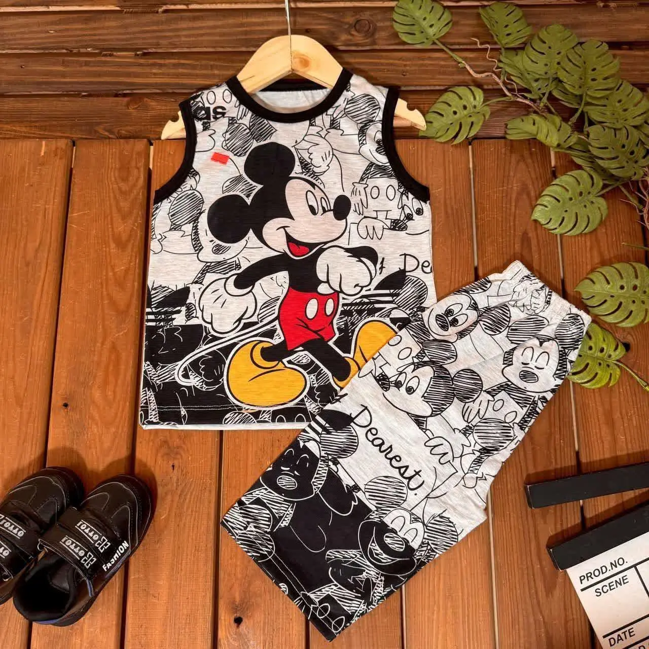 🪀نام محصول: ست تاپ شلوارک میکی موس 
