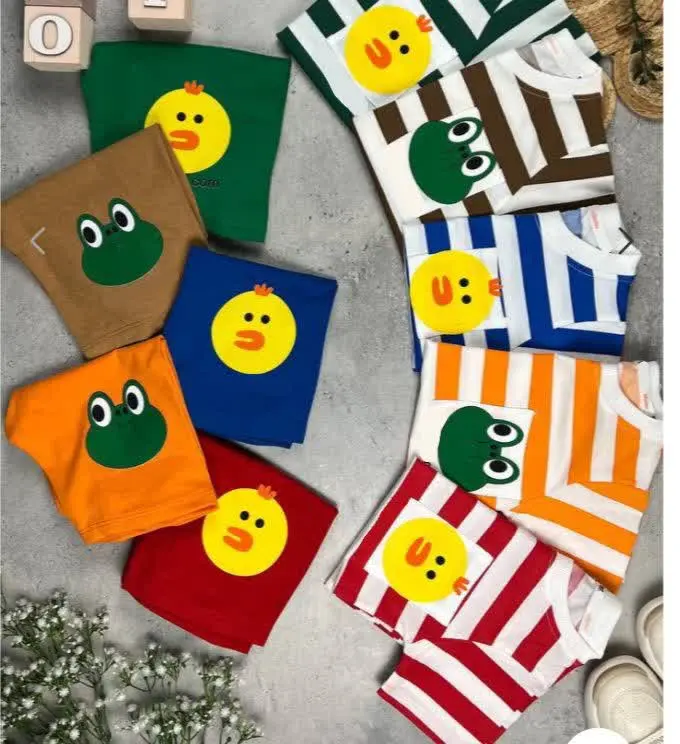 🔮ست تیشرت شلوارک قورباغه و جوجه🔮
