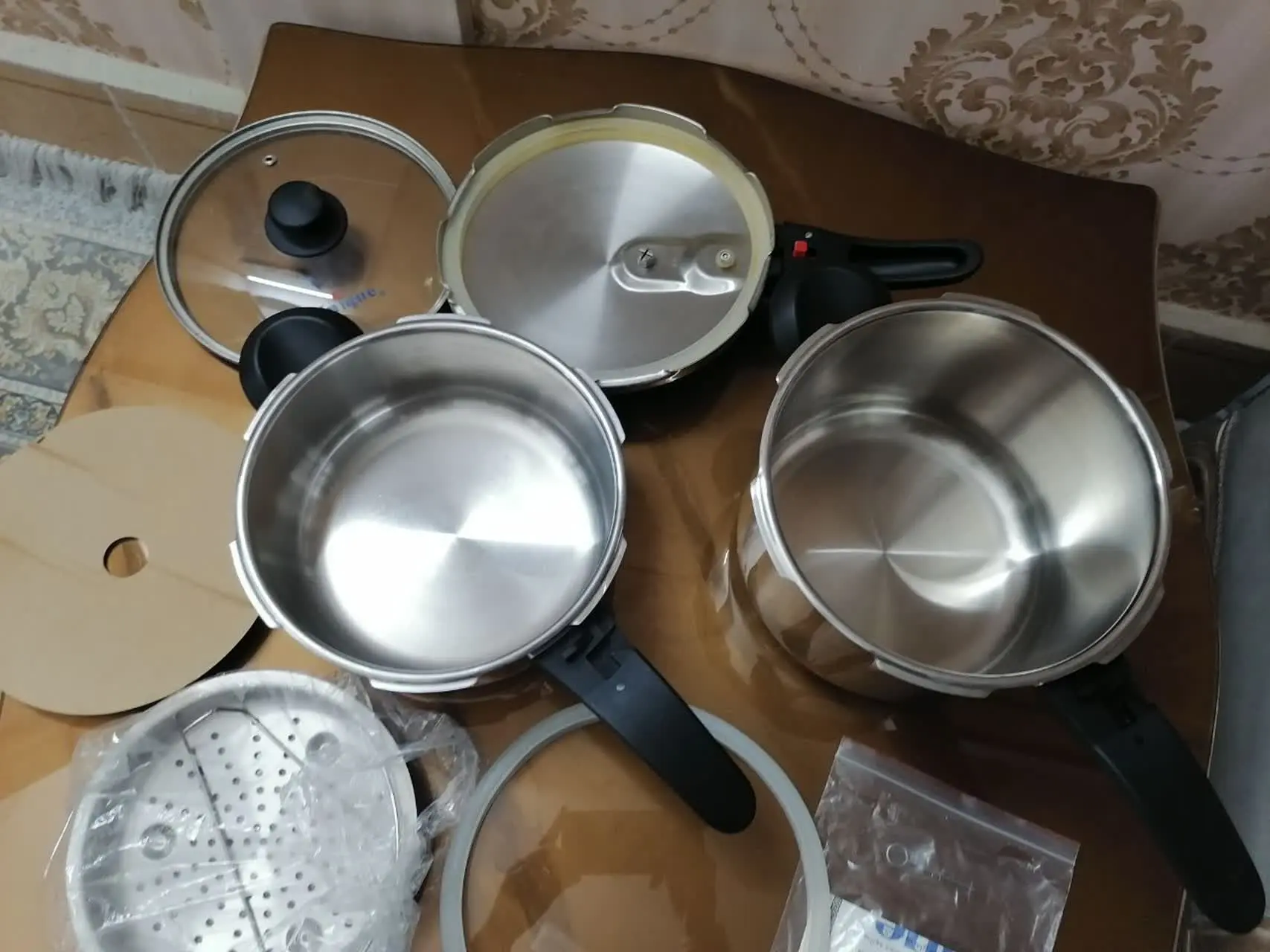 زودپز دوقلو استیل کف چدن آک