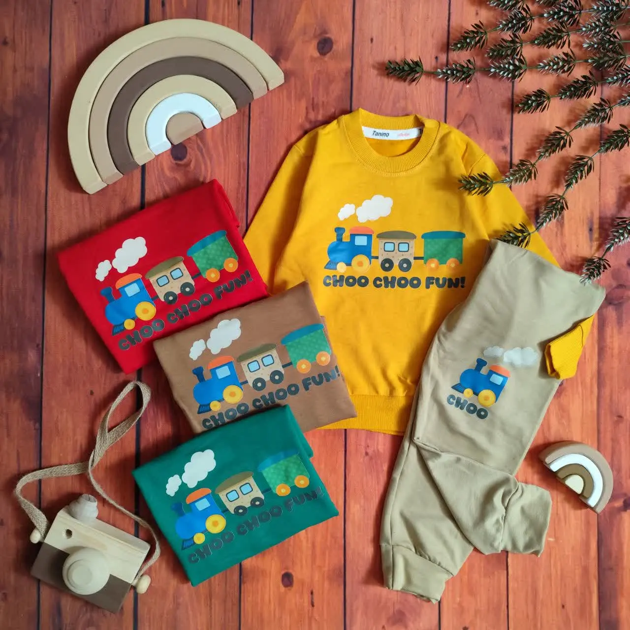 😍ست بلوز و شلوار طرح قطار،...