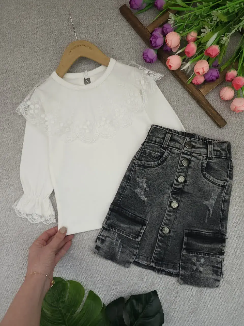 شومیز تک یقه گیپور
