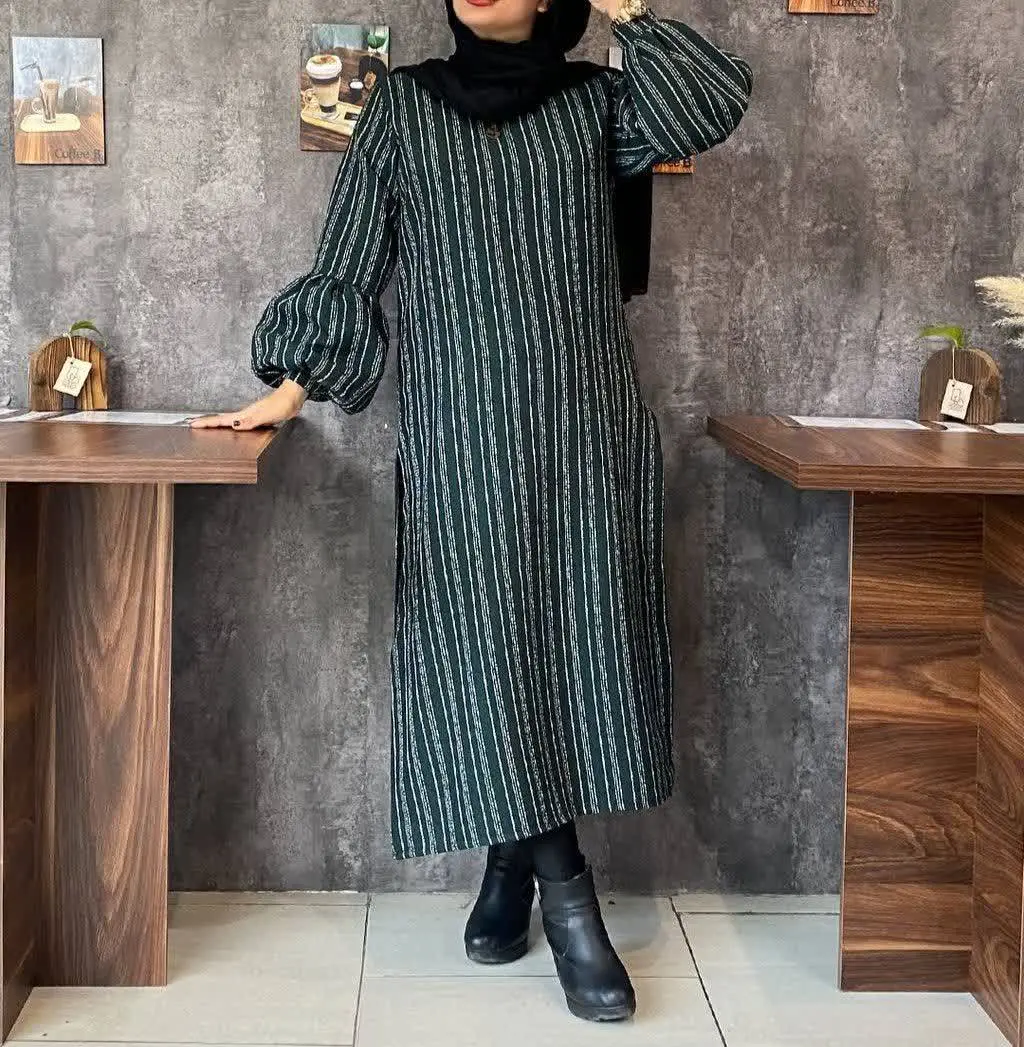 مانتو پیراهن پاییزی مدل پان...